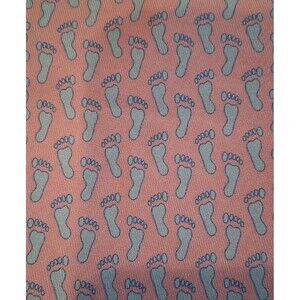 Vineyard Vines Pink Baby Feet 100% Silk Neck Tie Preppy New Dad Girl Dad Gift